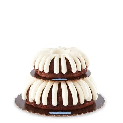 Tiered Bundt Cake 10-inch and 8-inch Bundt cake with signature frosting.